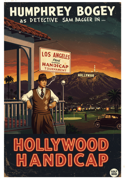 HOLLYWOOD HANDICAP T-Shirt - Starring HUMPHREY BOGEY