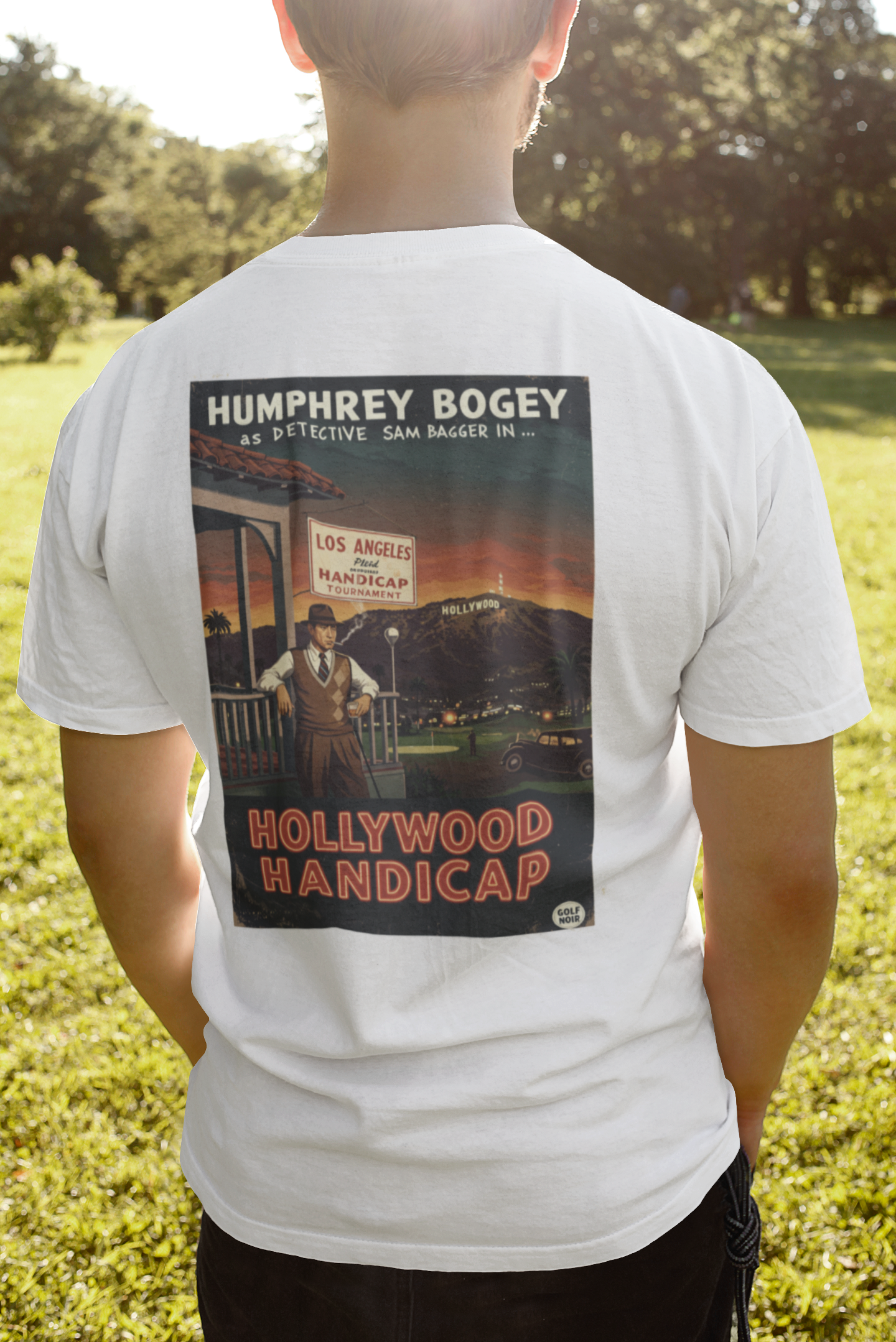 HOLLYWOOD HANDICAP T-Shirt - Starring HUMPHREY BOGEY