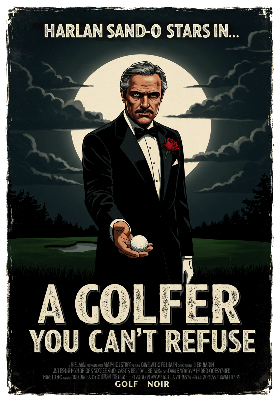 A GOLFER YOU CAN'T REFUSE T-Shirt - Starring Harlan Sand-O
