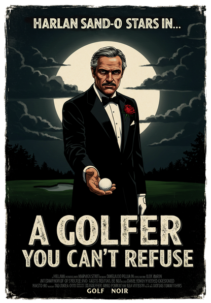 A GOLFER YOU CAN'T REFUSE T-Shirt - Starring Harlan Sand-O
