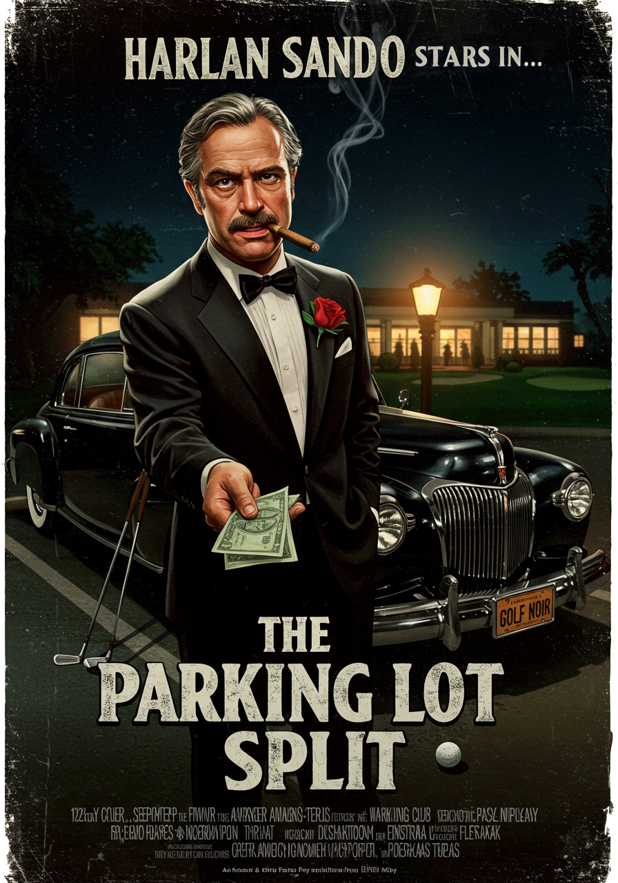 THE PARKING LOT SPLIT T-Shirt - Starring Harlan Sand-O