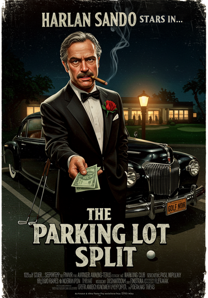 THE PARKING LOT SPLIT T-Shirt - Starring Harlan Sand-O