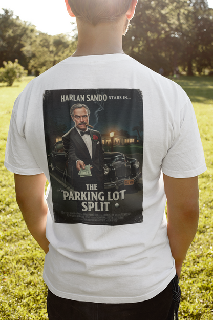 THE PARKING LOT SPLIT T-Shirt - Starring Harlan Sand-O