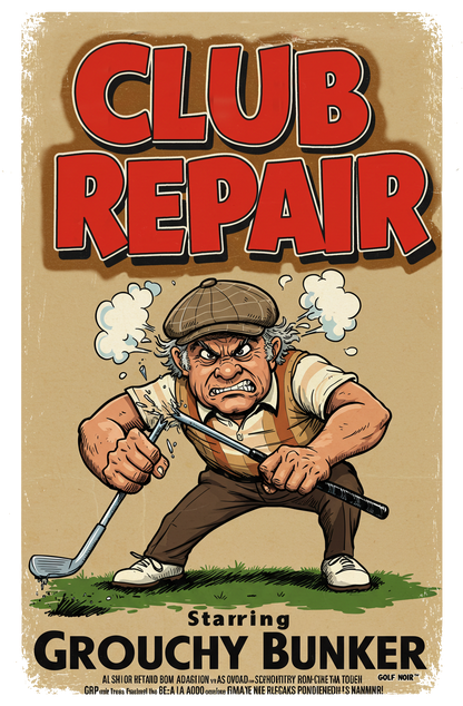 CLUB REPAIR T-Shirt - Starring GROUCHY BUNKER