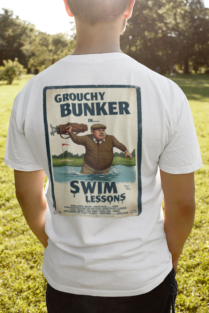 SWIM LESSONS T-Shirt - Starring GROUCHY BUNKER