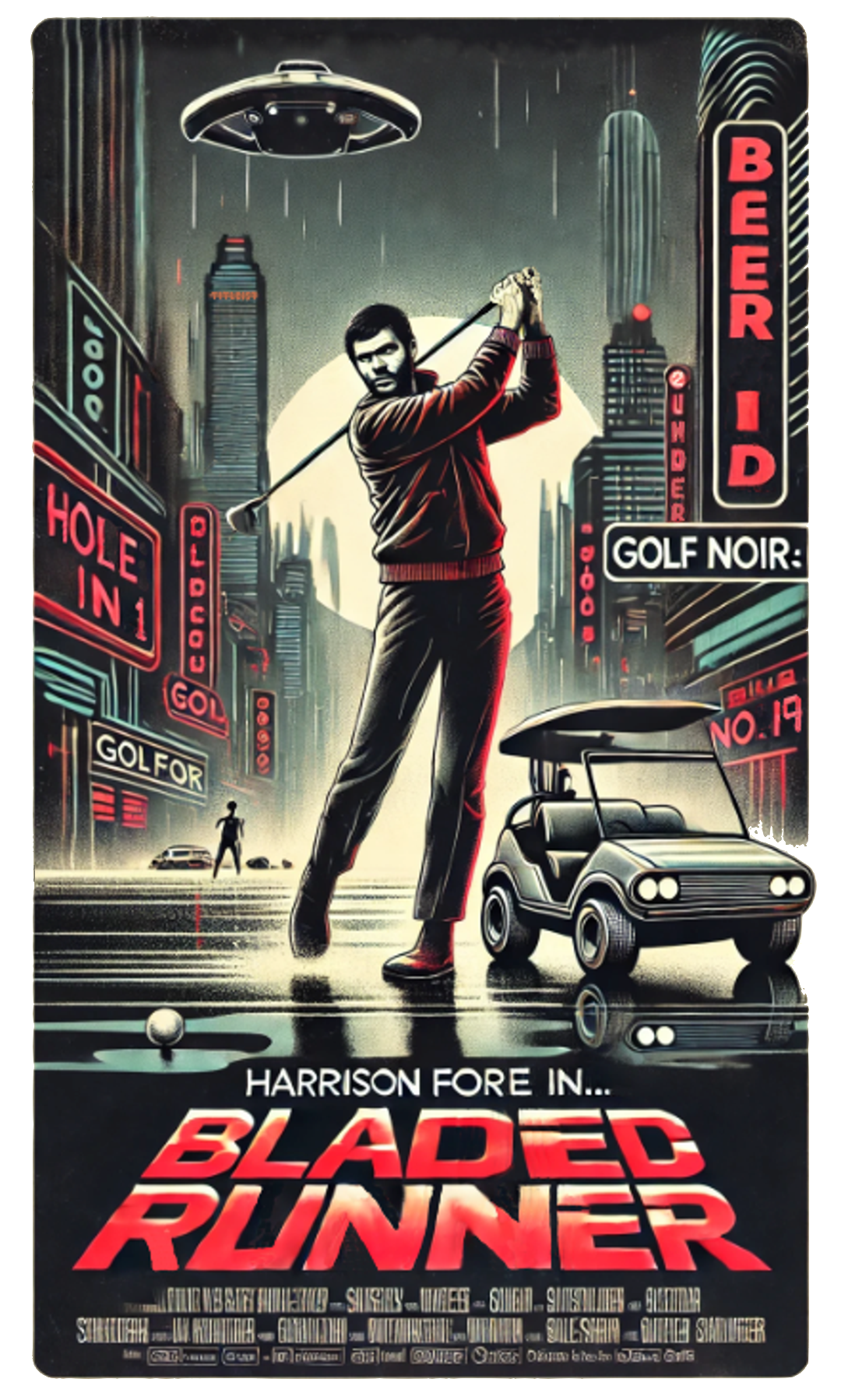 BLADED RUNNER T-Shirt - Starring HARRISON FORE