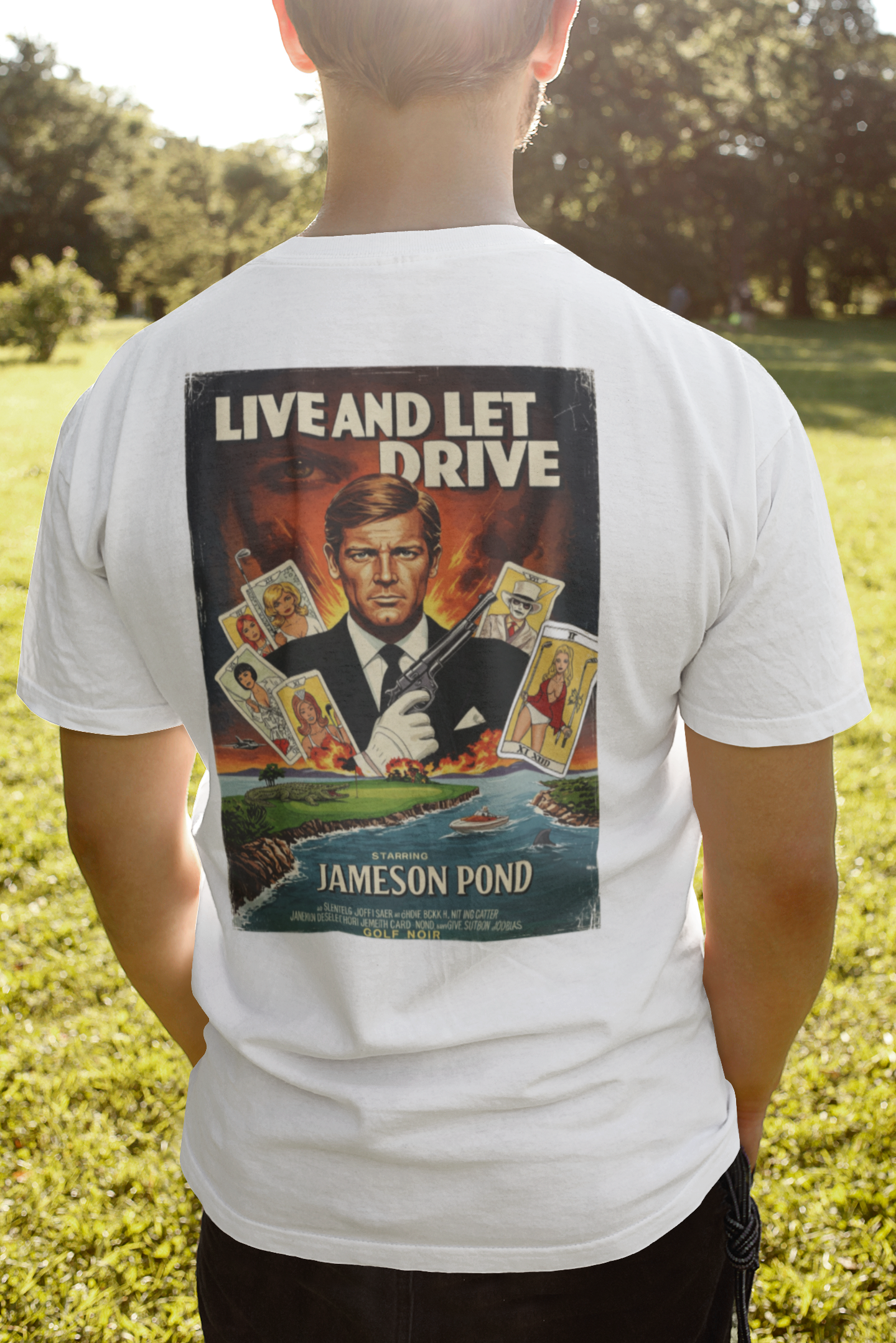 LIVE AND LET DRIVE T-Shirt - Starring JAMESON POND