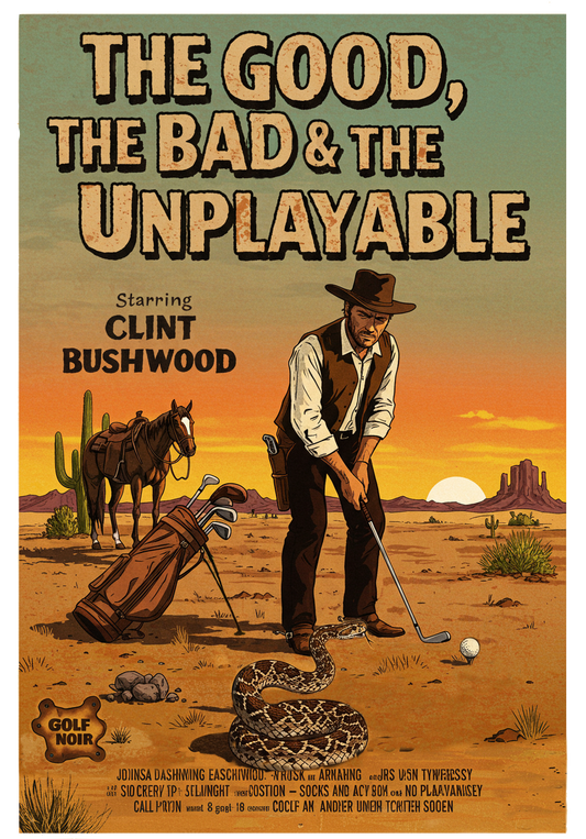 THE GOOD, THE BAD, & THE UNPLAYABLE T-Shirt - Starring CLINT BUSHWOOD