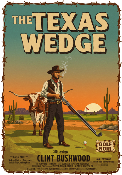THE TEXAS WEDGE T-Shirt - Starring CLINT BUSHWOOD