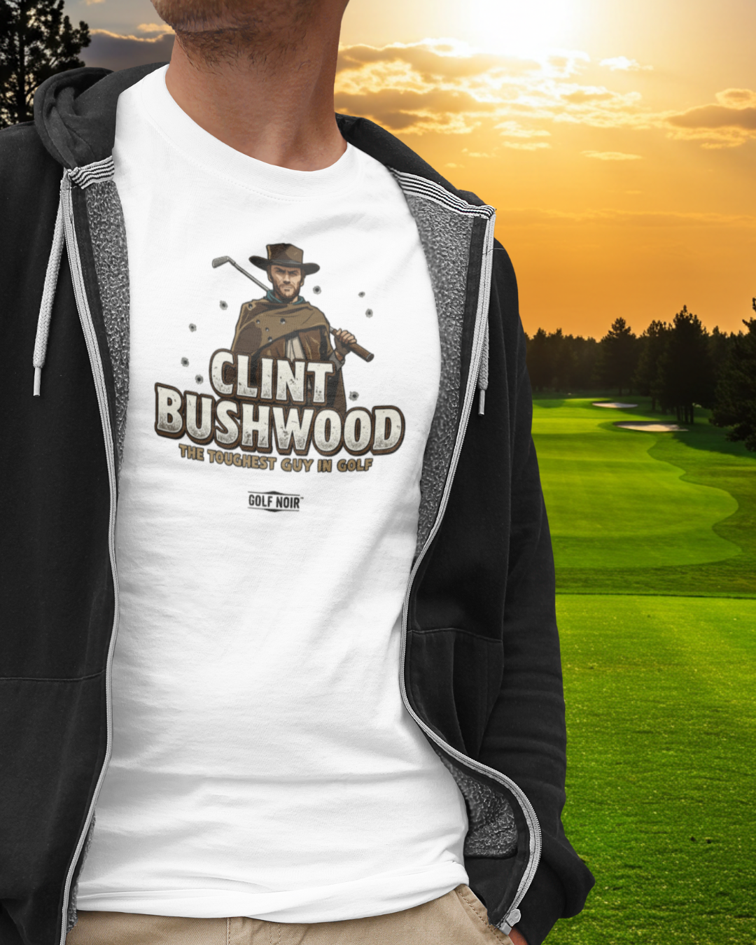 CLINT BUSHWOOD T-Shirt - The Toughest Guy In Golf