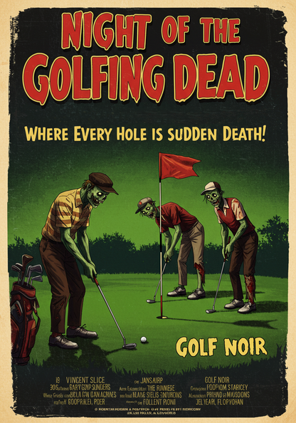 NIGHT OF THE GOLFING DEAD T-Shirt - Starring VINCENT SLICE
