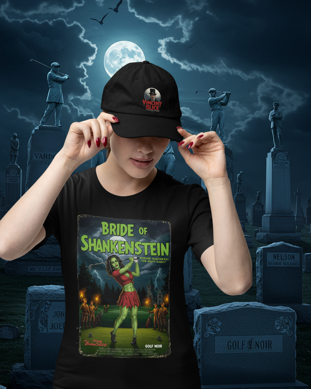 BRIDE OF SHANKENSTEIN T-Shirt - Starring VIVIAN SLICE (A Vincent Slice Design)