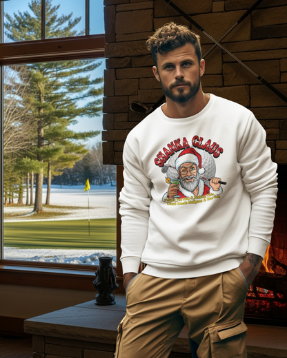 SHANKA CLAUS Crewneck Sweatshirt - Forget The Milk & Cookies, This Claus Needs Mulligans & Martinis!