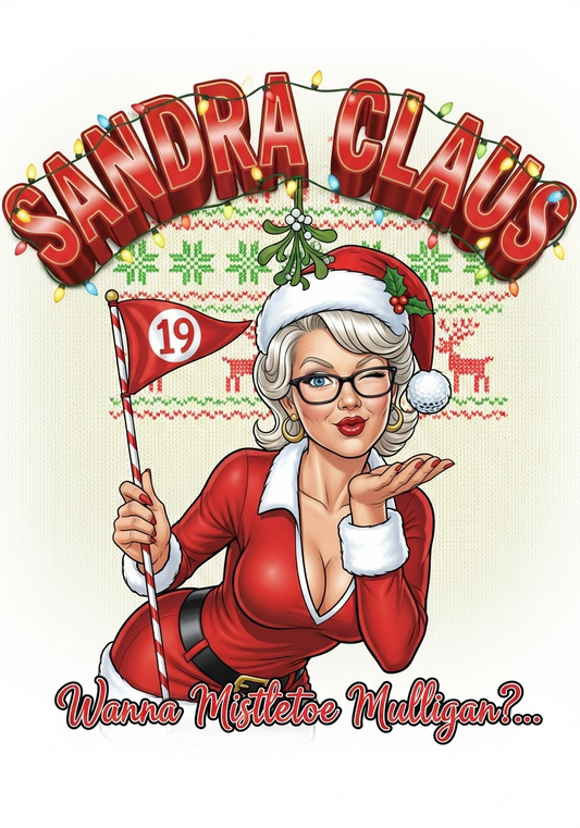 Sandra Claus Ugly Christmas Sweatshirt - Wanna' Mistletoe Mulligan?..