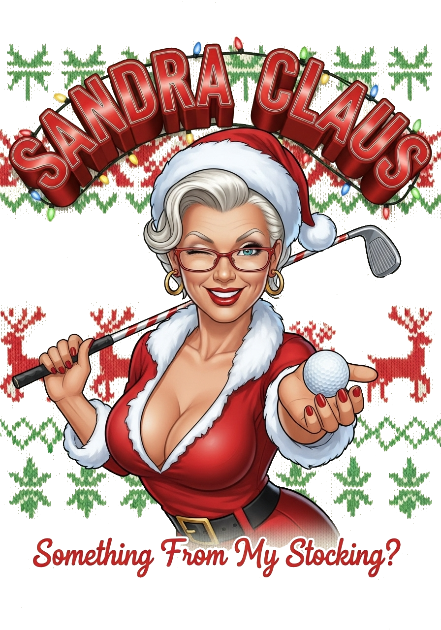 SANDRA CLUAS Ugly Christmas Sweatshirt — "Something From My Stocking?.."