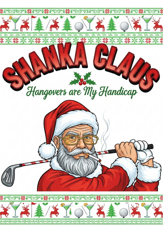 SHANKA CLAUS Ugly Christmas Sweatshirt - Hangovers are My Handicap