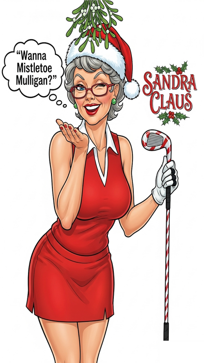 SANDRA CLAUS Christmas Sweatshirt — "Wanna Mistletoe Mulligan?.."