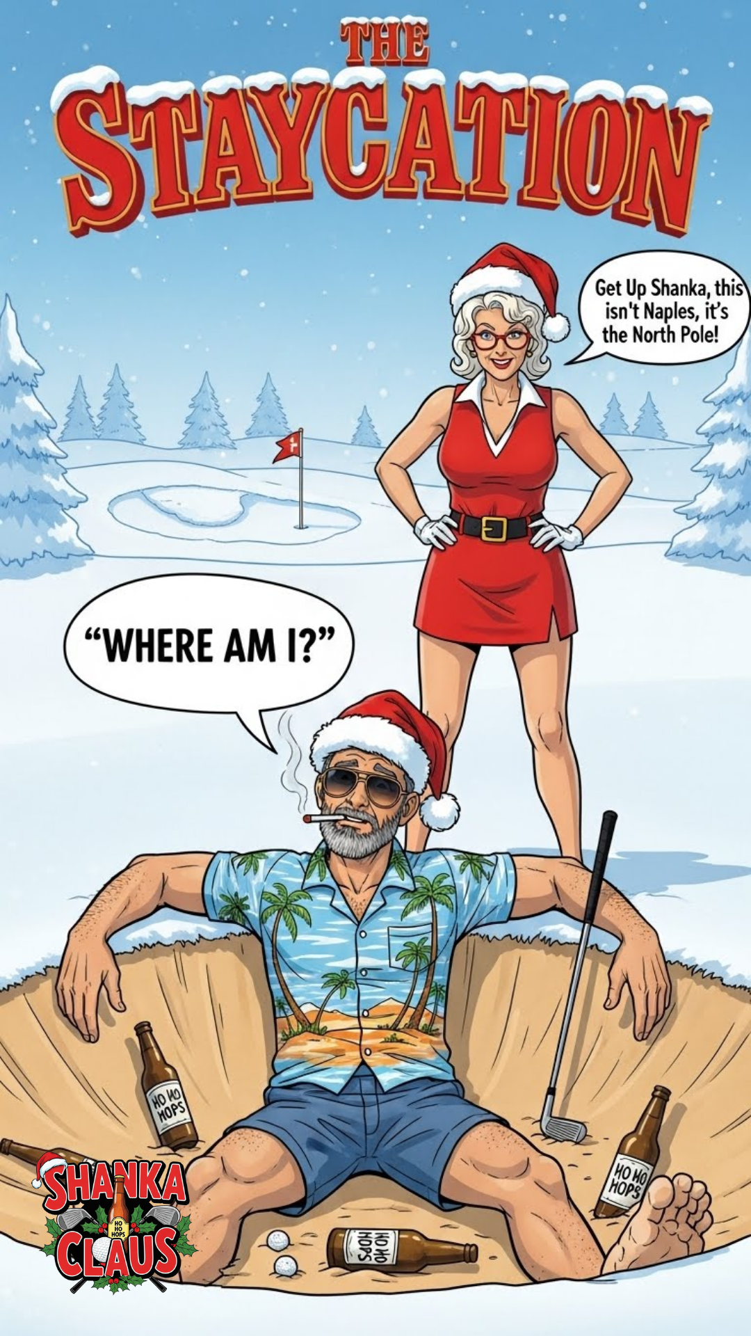 Staycation Crewneck Sweatshirt – A SHANKA CLAUS Design (“Where Am I?”)