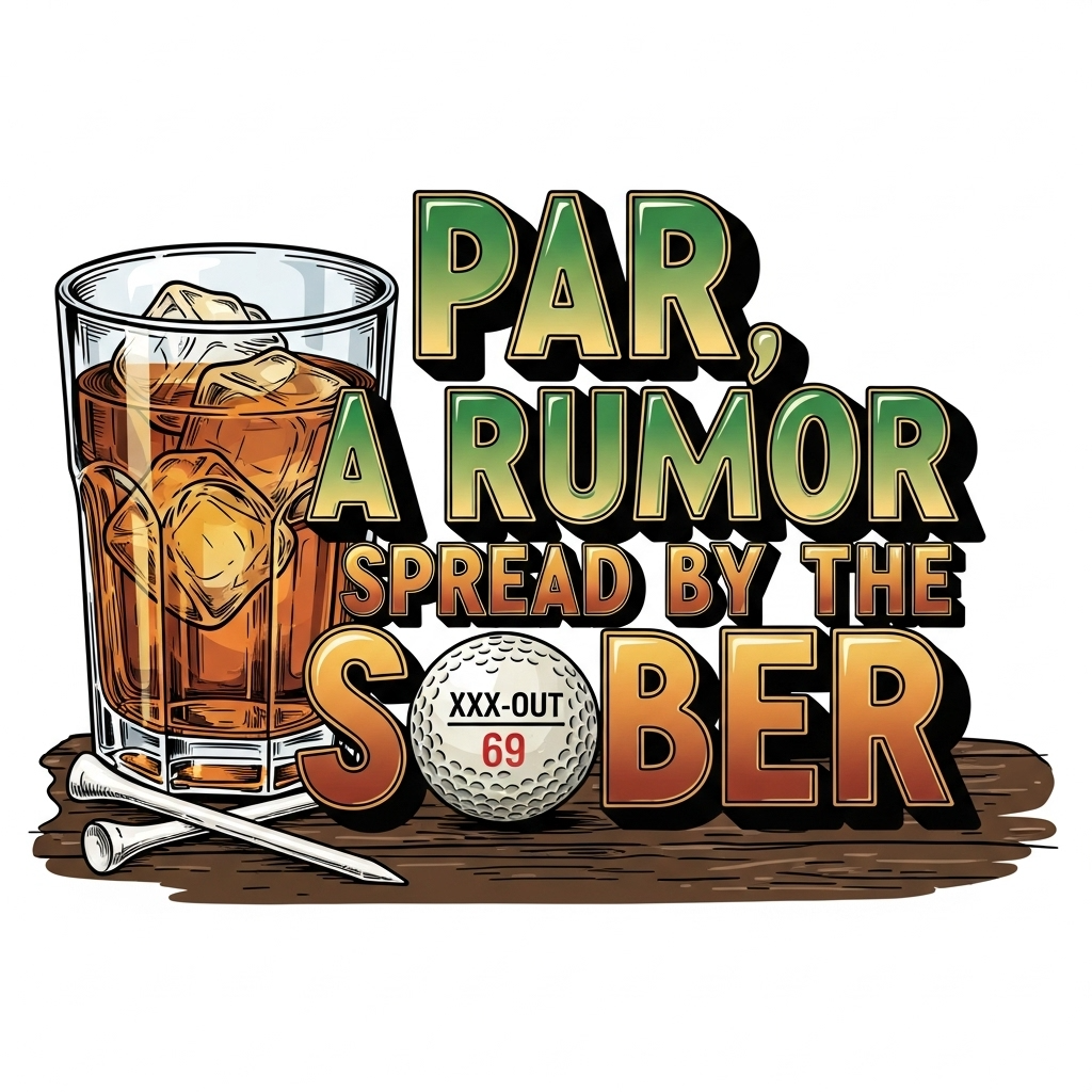 Par, A Rumor Golf T-Shirt — XXX-OUT Design Signature Apparel