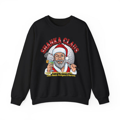 SHANKA CLAUS Crewneck Sweatshirt - Forget The Milk & Cookies, This Claus Needs Mulligans & Martinis!