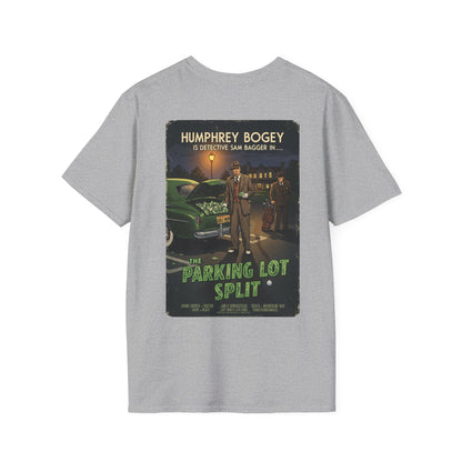 THE PARKING LOT SPLIT T-Shirt - Starring HUMPHREY BOGEY