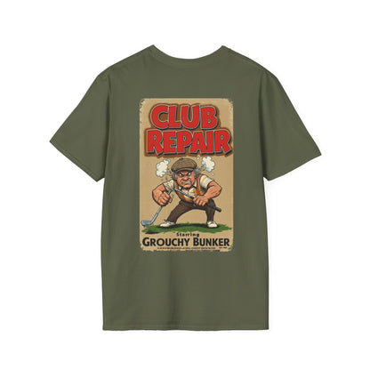 CLUB REPAIR T-Shirt - Starring GROUCHY BUNKER