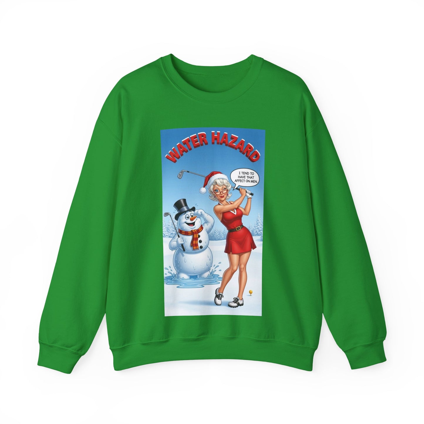 SANDRA CLAUS Christmas Golf Sweatshirt — "Water Hazard"
