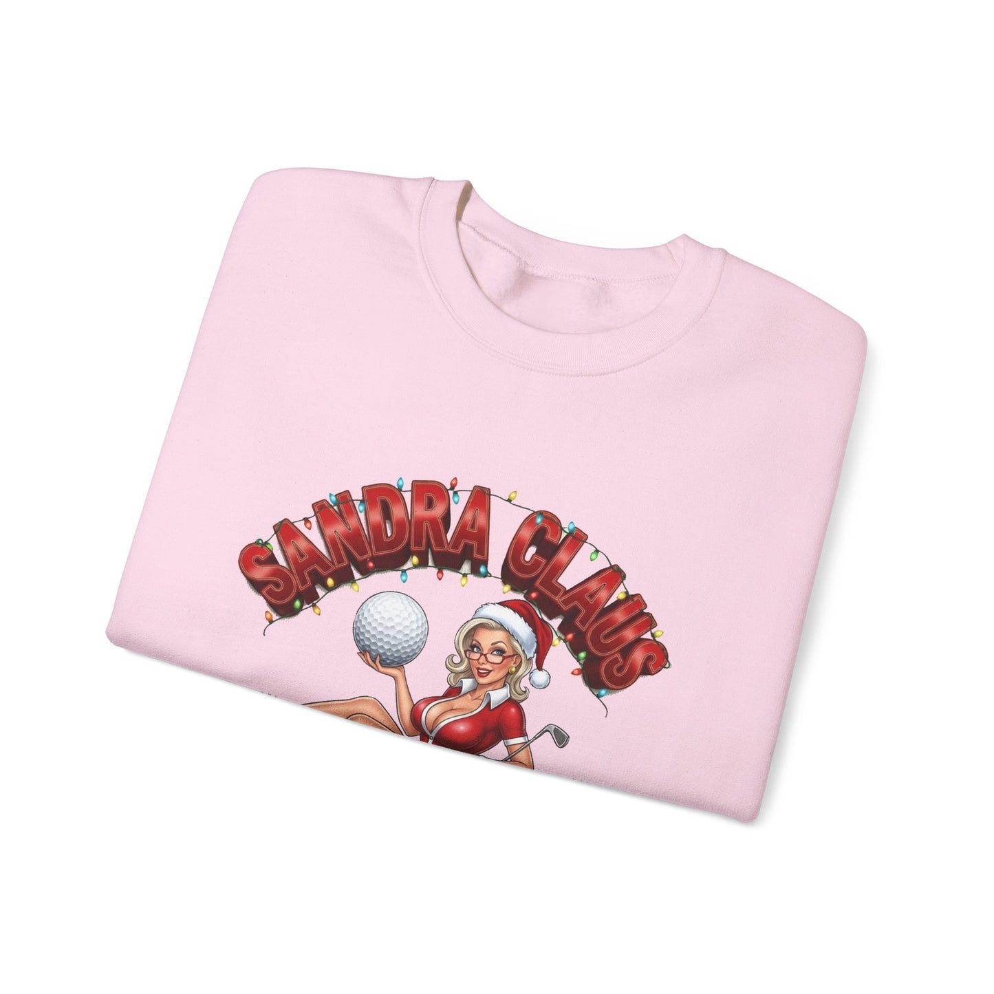 SANDRA CLAUS Ugly Christmas Sweatshirt - "Sip of My Bathwater?"