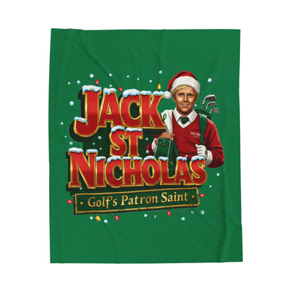JACK ST. NICHOLAS Golf Plush Blanket - Golf's Patron Saint