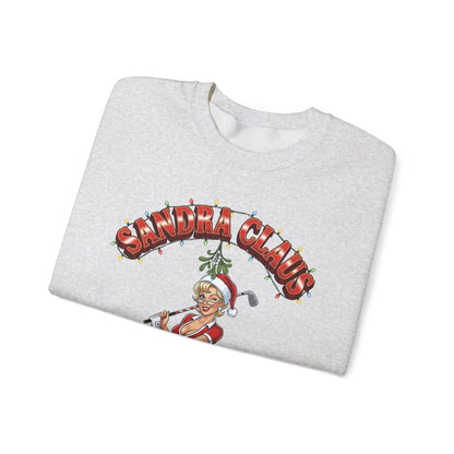 SANDRA CLAUS Christmas Sweatshirt - There's Always A Good Lie Under My Mistletoe