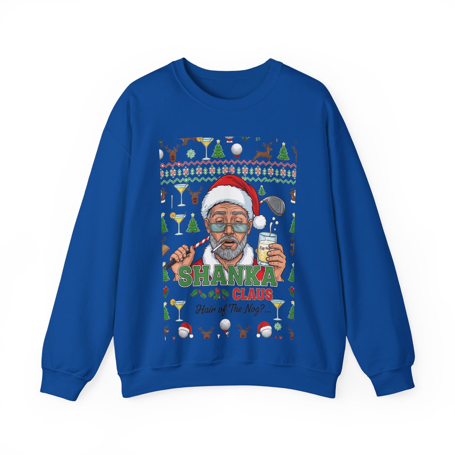 SHANKA CLAUS Ugly Christmas Sweatshirt – Hair of The Nog?..