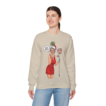 SANDRA CLAUS Christmas Sweatshirt — "Wanna Mistletoe Mulligan?.."