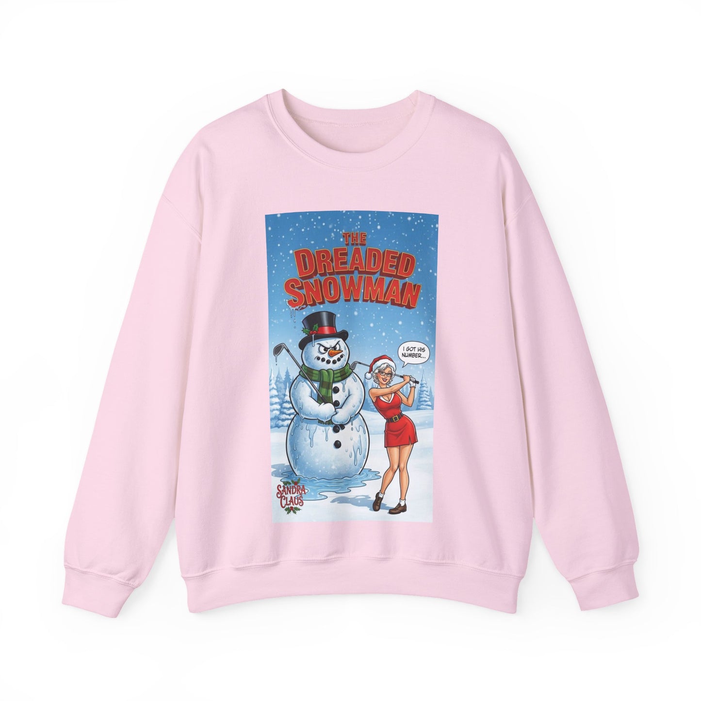 SANDRA CLAUS Christmas Sweatshirt — 'The Dreaded Snowman'