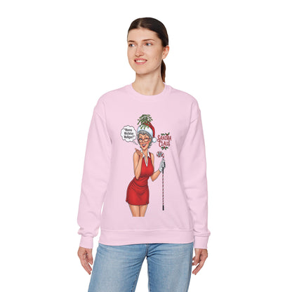 SANDRA CLAUS Christmas Sweatshirt — "Wanna Mistletoe Mulligan?.."