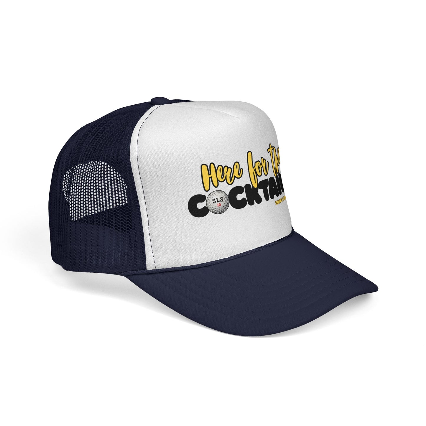 "Here for the Cocktails!" Trucker Cap - Swing Lube Society Headwear