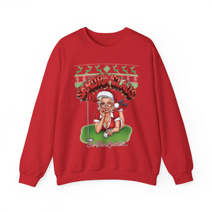 SANDRA CLAUS Ugly Christmas Sweatshirts - In The Leather?..