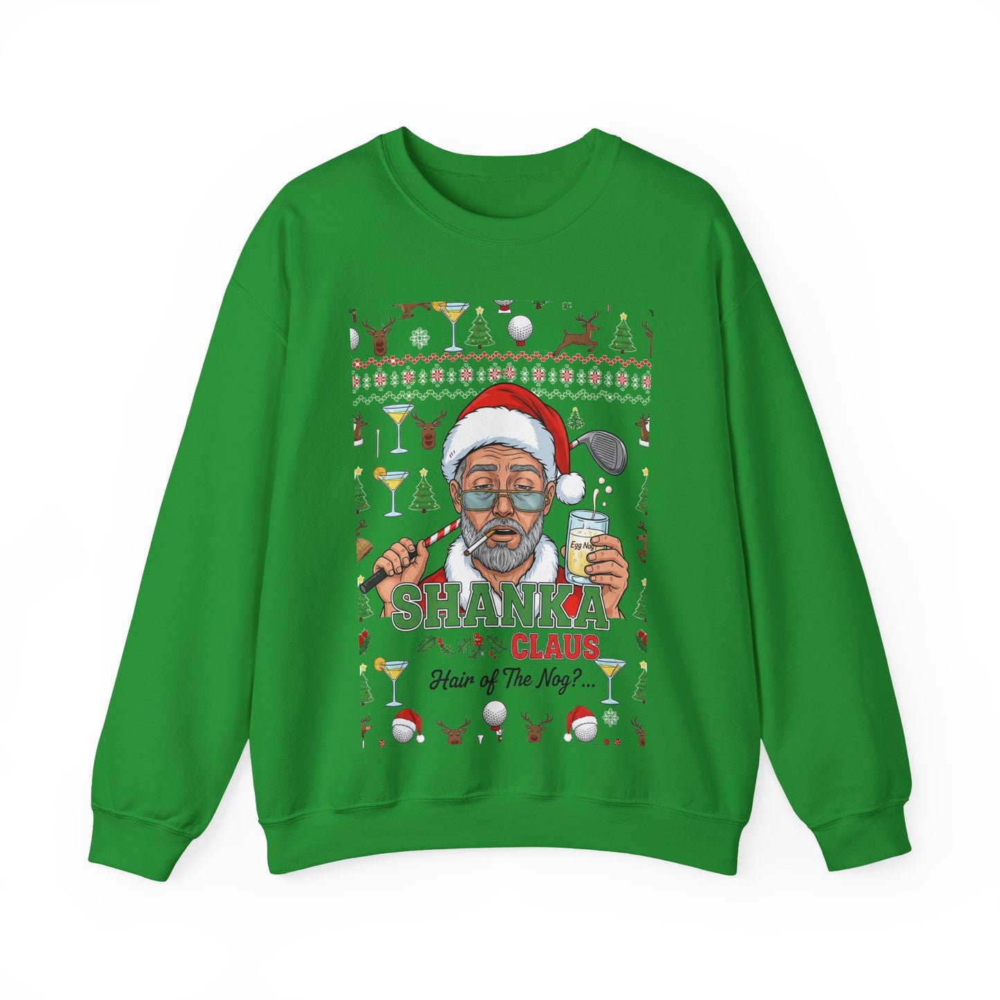 SHANKA CLAUS Ugly Christmas Sweatshirt – Hair of The Nog?..
