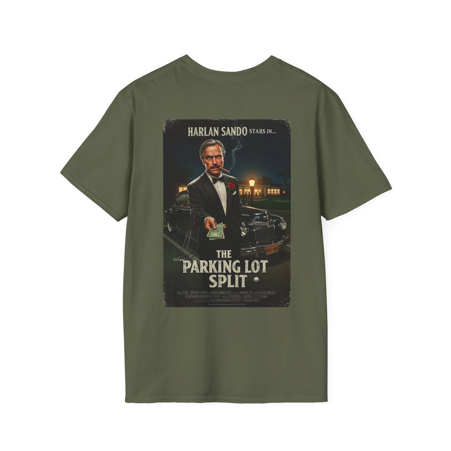 THE PARKING LOT SPLIT T-Shirt - Starring Harlan Sand-O