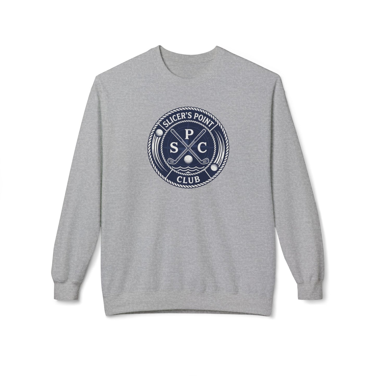 Slicer's Point Club Crewneck Sweatshirt — Fictional Fairways Signature Apparel