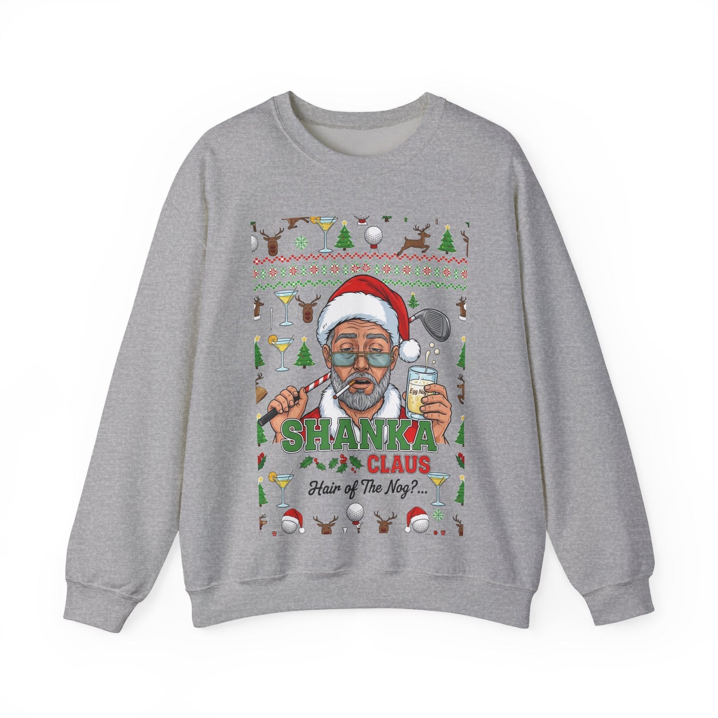 SHANKA CLAUS Ugly Christmas Sweatshirt – Hair of The Nog?..