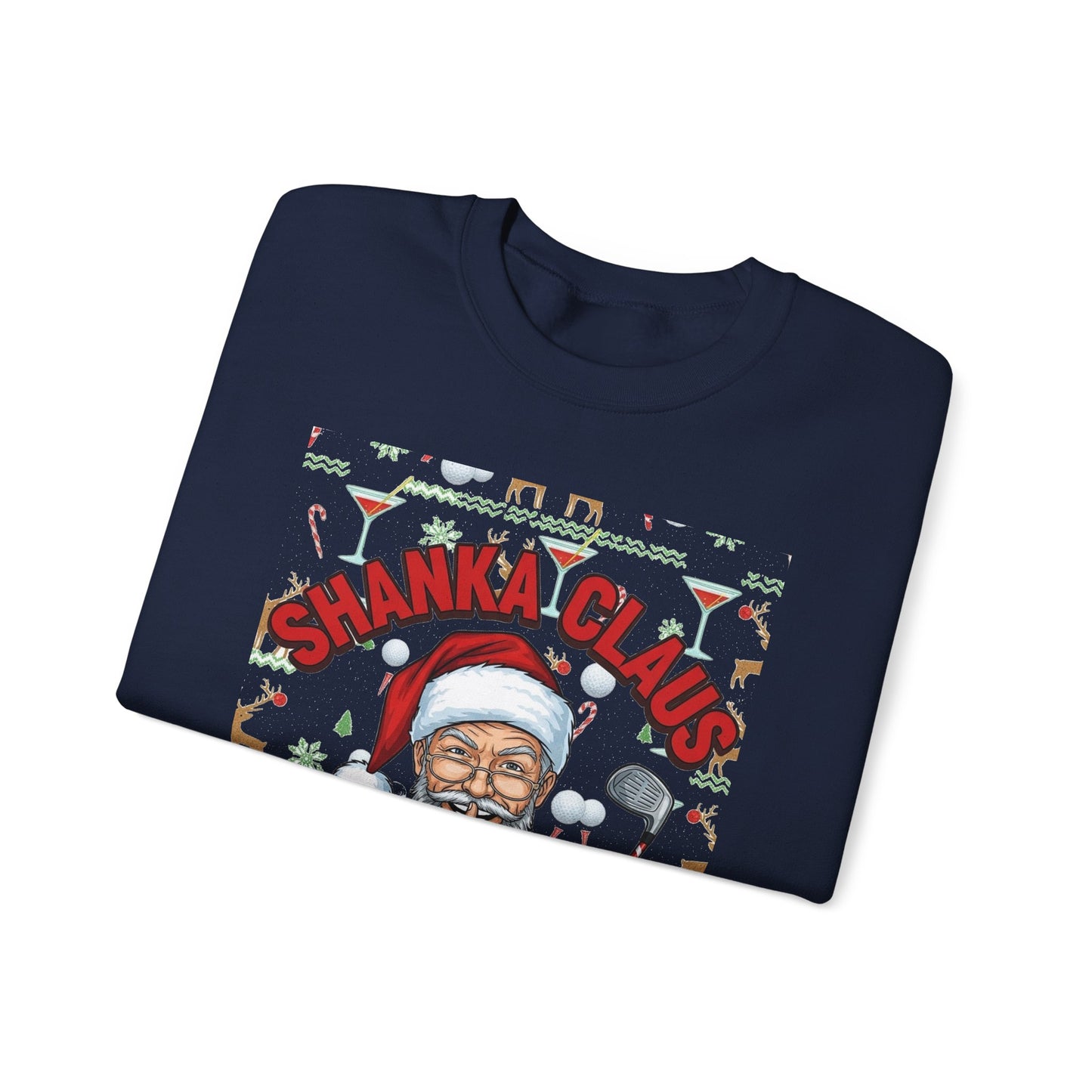 SHANKA CLAUS Ugly Christmas Sweatshirt — "Don't Tell Mrs. Claus"