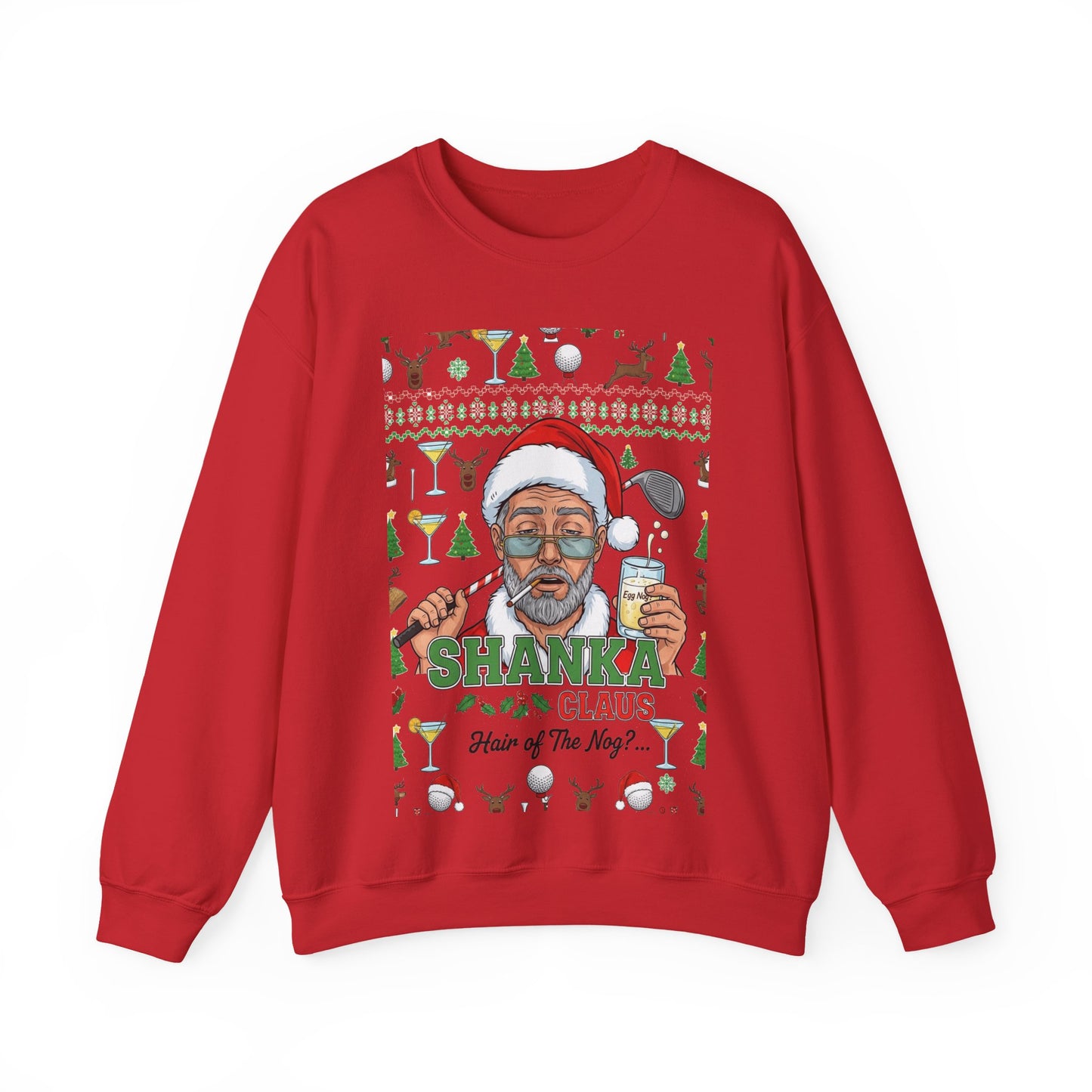 SHANKA CLAUS Ugly Christmas Sweatshirt – Hair of The Nog?..