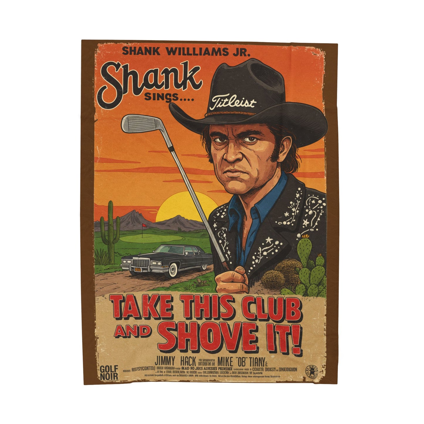 SHANK WILLIAMS JR. Plush Throw Blanket - TAKE THIS CLUB AND SHOVE IT!