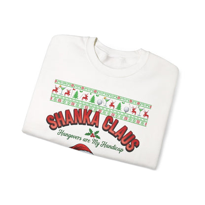 SHANKA CLAUS Ugly Christmas Sweatshirt - Hangovers are My Handicap