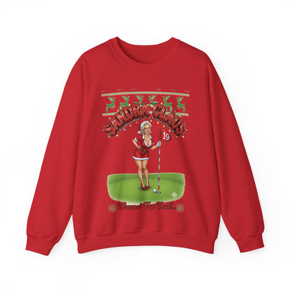 SANDRA CLAUS Ugly Golf Christmas Sweatshirt - Wanna' Tap That?..