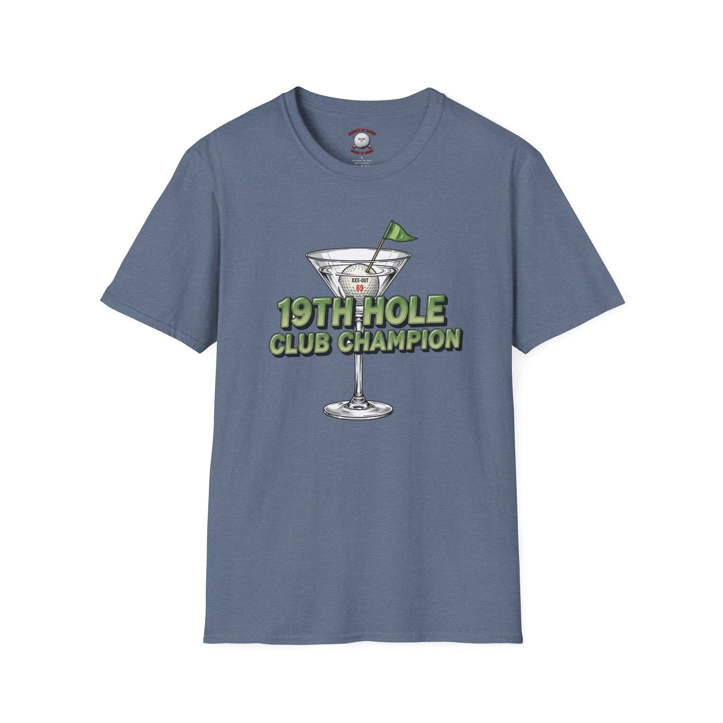 19th Hole Club Champion T-Shirt — XXX-OUT Design Signature Apparel