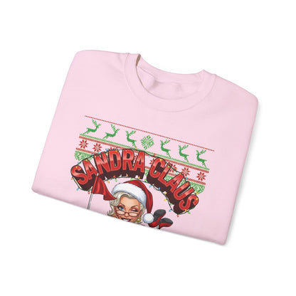 SANDRA CLAUS Ugly Christmas Sweatshirts - In The Leather?..