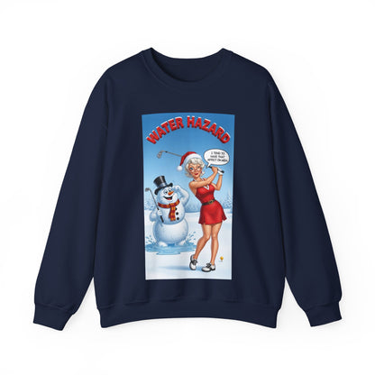 SANDRA CLAUS Christmas Golf Sweatshirt — "Water Hazard"