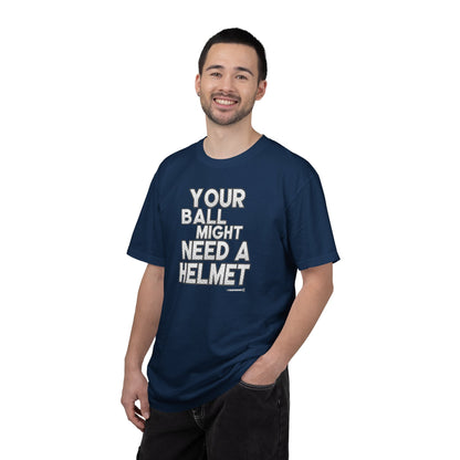 Your Ball Might Need a Helmet Golf T-Shirt — Tee Box Trash Talk Signature Apparel