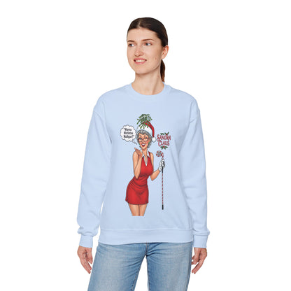 SANDRA CLAUS Christmas Sweatshirt — "Wanna Mistletoe Mulligan?.."